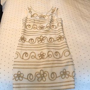 Lilly Pulitzer white and gold sundress NEW W TAGS